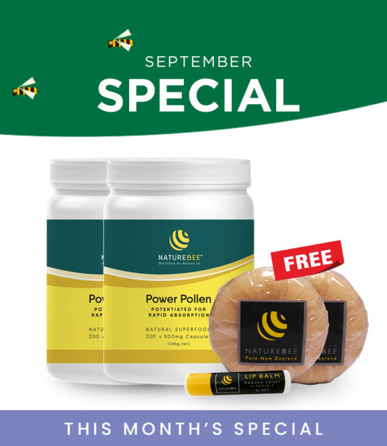 NatureBee Power Pollen Partner Pack + 2 Soaps + Lip Balm