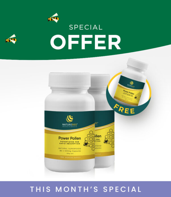 NatureBee Introductory Pack – Give It A Go (Buy 2 x 60 caps get another 60 cap Free)
