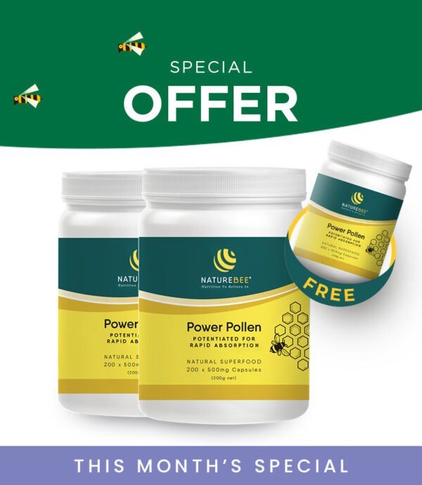Power Pollen Partner Pack (x2 200 Cap Bottles + x1 FREE 200 Cap)