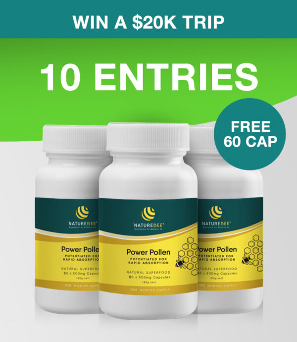 10 ENTRIES - Introductory Pack (Buy 2 x 60 Caps get another 60 Cap Free)