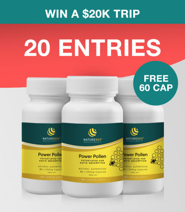 20 ENTRIES – Introductory Pack (Buy 2 x 60 Caps get another 60 Cap Free)