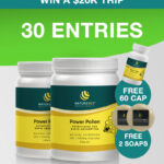 30 ENTRIES - Power Pollen Extravaganza Pack (x2 200 Cap Bottles PLUS Bonus x1 60 Cap Bottle + x2 Soap)