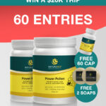 60 ENTRIES - Power Pollen Extravaganza Pack (x2 200 Cap Bottles PLUS Bonus x1 60 Cap Bottle + x2 Soap)