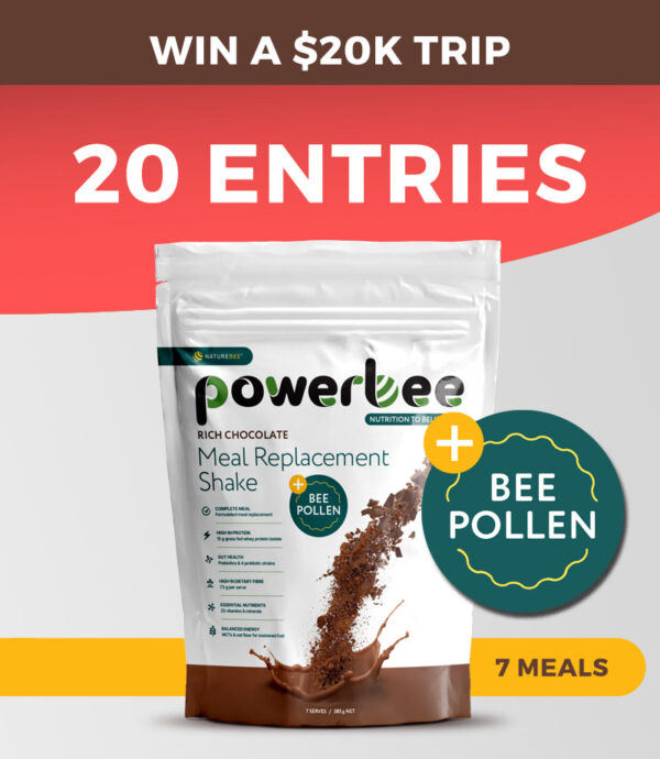 20 Entries PowerBee Meal Replacement Shake Chocolate (7 Meals)