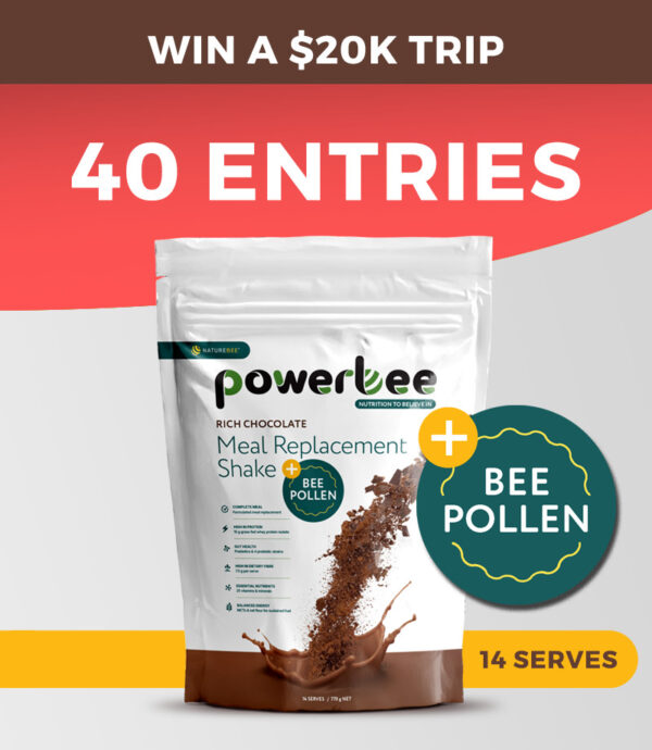 40 Entries PowerBee Meal Replacement Chocolate Shake (14 Serves)