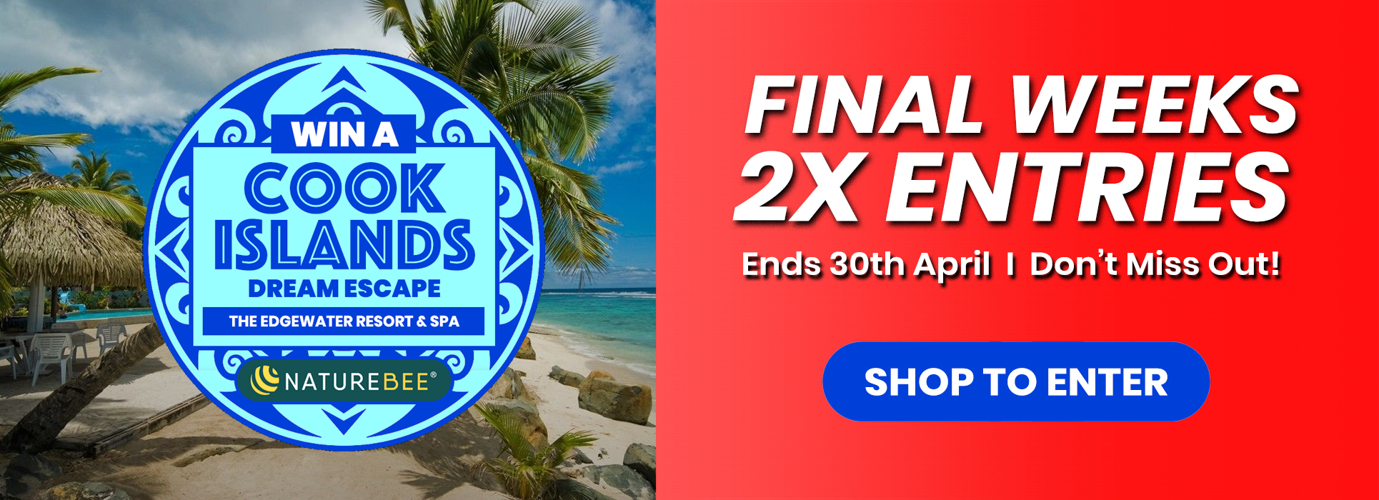 Cook_Islands_WebBanner Win a Trip to the Cook Islands with nature bee