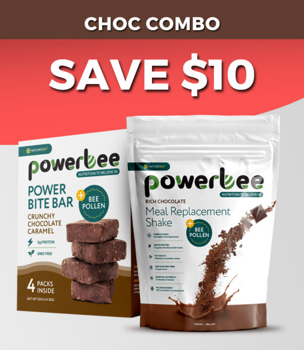Powerbee COMBO Deal (SAVE $10) – Choc Shake + Choc Bites